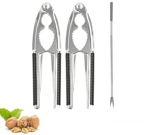 Schiaccianoci di alta qualità, robusto zinco pressofuso con ottima trasmissione della forza, in acciaio inox, per tutti i tipi di noci (2)