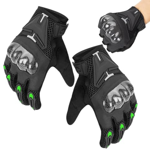 Tuxxjzm Guantes de motocicleta para hombre, guantes de equitación, guantes de pantalla táctil, guantes de equitación, guantes de motocross, guantes antideslizantes