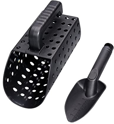 Jeffergarden Metalldetektera Sandskopa, ABS -plast Treasure Scoop och Trouwer Praktiskt Bärbar 1/2 Gallon Kapacitet Tung Konstruktion för Trädgård
