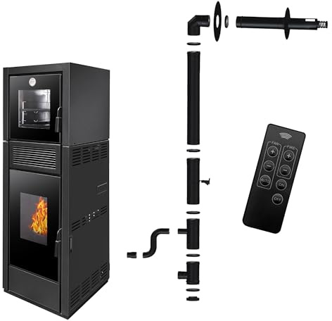 Poêle à Granulés Etanche avec Four Ardoria 13 kW Sannover + Kit d’installation