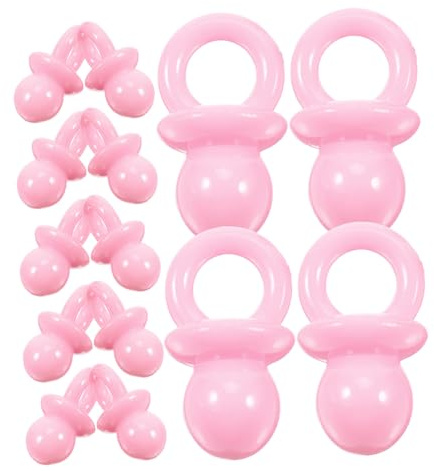 FUNOMOCYA Baby Pacifiers Mini Toy Baby Pacifiers Ornament 2 Bags 100 Pcs Pink Acrylic Favors for Guests to Create Joyful Party Atmosphere and Return Gifts