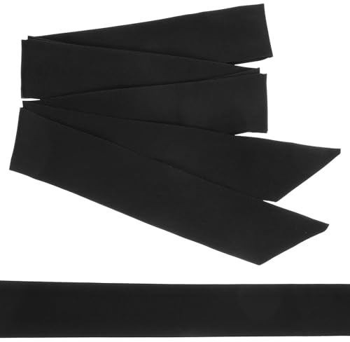 BESTonZON Cinturón de Lazo para Vestidos Formales de Mujer, Faja Nupcial de Chiffon Negro Cómoda y Elegante, Lazos para Vestidos Diseño Sólido y Versátil