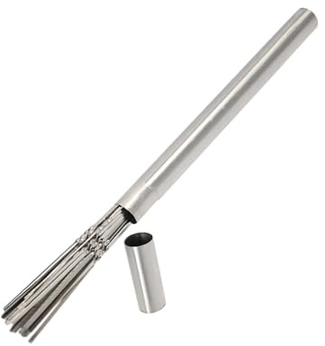 WUUISDNX Hållbara metallspett Grillning Förberedelse av läckra grillkebaber Upptagna matlagningsupplevelser När som helst Var som helst Grillgrill Rostfritt stål Shish kebabpinnar, Silver, 40 cm