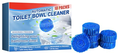 KOAHDE Bloques de Limpieza de Inodoro Azules,Tabletas de Limpieza de Inodoro,Limpiador y Ambientador para Lnodoro,10PCS
