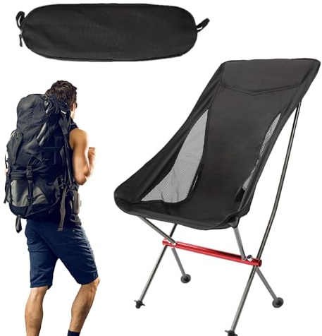 Jingyash Camping Folding Chair - Portable Foldable Chair for Sitting | Lightweight Lawn Seat | for Fishing Camping Beach Picnic Patio Balcony Garden Backpacking Backyard