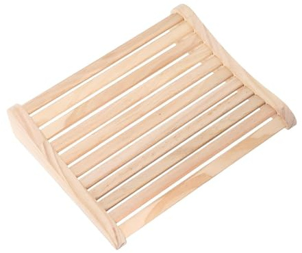 FOMIYES Almohada de Madera para Sauna Reposacabezas Ergonómico Soporte Cuello y Espalda Resistente a Humedad Accesorio para Sauna Vapor en Casa y SPA Interior