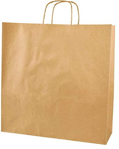 Thepaperbagstore 20 Brown Paper Bags with Handles XL 39x14x39.5cm