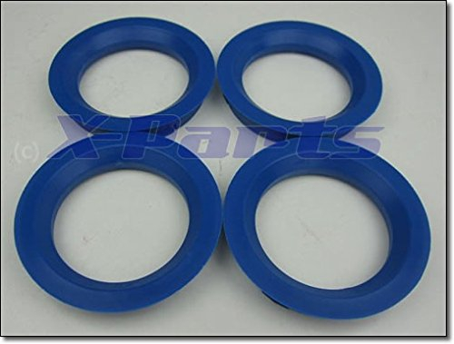 4er Set Felgen Zentrierringe BLAU 74,1 auf 57,1 mm Alufelge