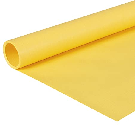 Clairefontaine 195715C - Un Rouleau Kraft Papier Vergé - Couleur : Jaune Citron - Dimensions : 10x0,70m - 65g - Emballage Cadeaux, DIY, Artisanat