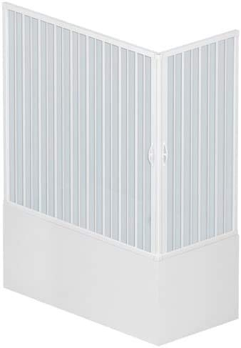 Rollplast BGAL1CONCC28160 Duschkabinen-Tür, Größe: 70 x 160 x H 150 cm, aus PVC, zwei Türen, Öffnung an der Ecke, Weiß