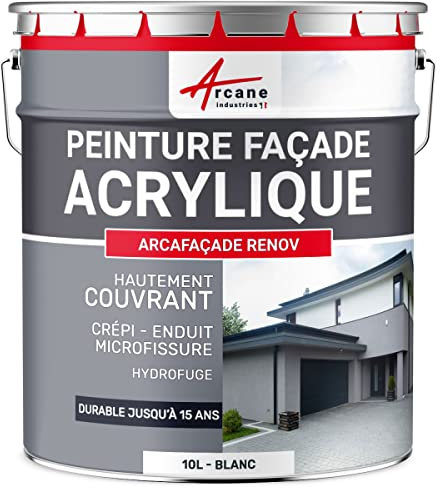 ARCANE INDUSTRIES Pittura Acrilica per Facciate in Intonaco - ARCAFAÇADE RENOV - Bianco