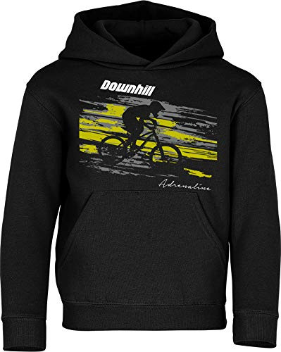 Baddery Barn cykelhuvtröja – Downhill Adrenaline, svart, 140