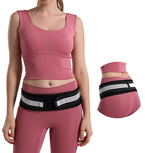 Ceinture de soutien sacro-iliaque, ceinture de soulagement de la douleur sciatique, ceinture de soutien du bas du dos, ceinture de bassin du nerf sciatique de la hanche (L/XL (Hip Size 47-56 inch))