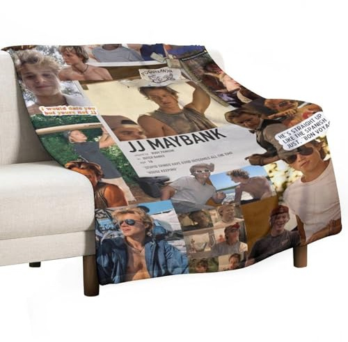 QapLWczK JJ Star Maybank - Manta de aire acondicionado, manta de franela súper suave para viajes al aire libre, regalo personalizado para oficina, sofá, merchandising de 30 x 40 pulgadas, estilo