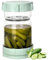 FOGARI Gurkenglas mit Sieb,Einlegeglas,1500ml Gurkenglas zum Umdrehen,Eingelegten und Olive Sanduhr Glas mit Sieb,Luftdichtes Kimchi-Glas,für Essiggurke, Olive, Kimchi und Jalapenos