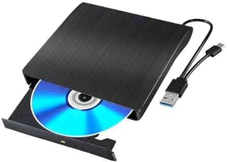 Extern Blu-ray-enhet For Bärbar Dator, Bärbar CD-DVD-spelare, Brännare, Läsare, Kompatibel