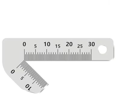 Gettimore Jauge à chanfreiner en acier inoxydable 0-15 mm pour mesurer les angles intérieurs et extérieurs, outil de mesure de précision pour ingénieurs, amateurs de bricolage, traitement du verre