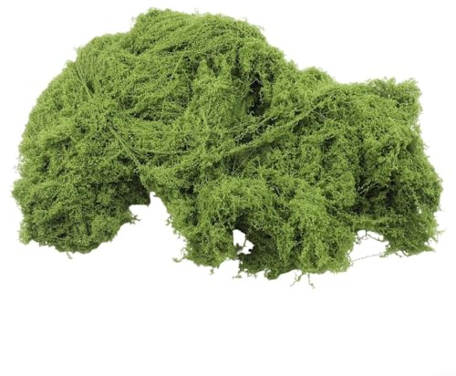 Musgo artificial realista para manualidades y decoración del hogar, bajo mantenimiento y para uso en interiores y exteriores (200 g)