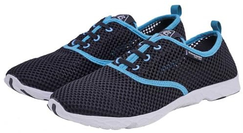 Cressi Aqua, Scarpette Multisport per Spiaggia e Sport Acquatici Unisex Adulto Nero/Blu, 37