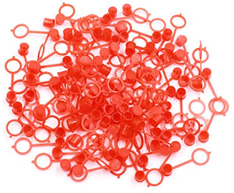 X AUTOHAUX M6 M8 M10 Accesorios para Pistola de Engrase De Caucho Rojos con Tapa Cobertora De Polvo Engrasadoras 100pcs M10X1