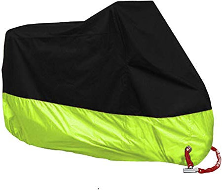 Telo Per Moto Impermeabile Con Fori Di Bloccaggio Antipolveri Anti-Uv Per Esterni Verde 1 2XL 245 * 105 * 125CM