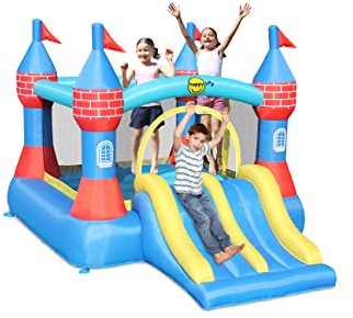 Castillo Inflable con Doble TOBOGÁN Hoppy Hop Happy Air - Art. 9512