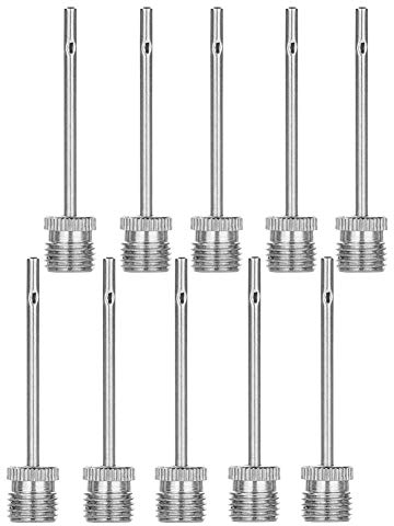 Ball Pumpe Nadeln, 10 x Ballpumpe Nadeln Ballnadeln, Ventilnadeln für Fußbälle, Rugby-Bälle, Volleybälle, Netball-Bälle, Ventiladapter