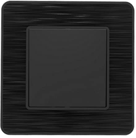 Zenitech - Interrupteur complet va et vient simple 10A - métal Noir brossé - Kouro