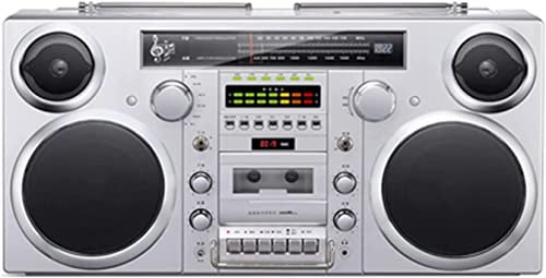 Cassette Boombox, Radio Cassette Player Recorder, AM/FM Radio, Wireless Streaming, With Cassette Player and AM/FM Radio Speaker and Earphone Jack