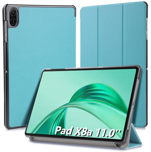 Hianjoo Funda Compatible con Huawei Honor Pad X8a 11.0 2024, Funda para Tableta Protectora Delgado Inteligente de Cuero Función de Soporte Carcasa Compatible con Honor Pad X8a 2024, Verde Menta