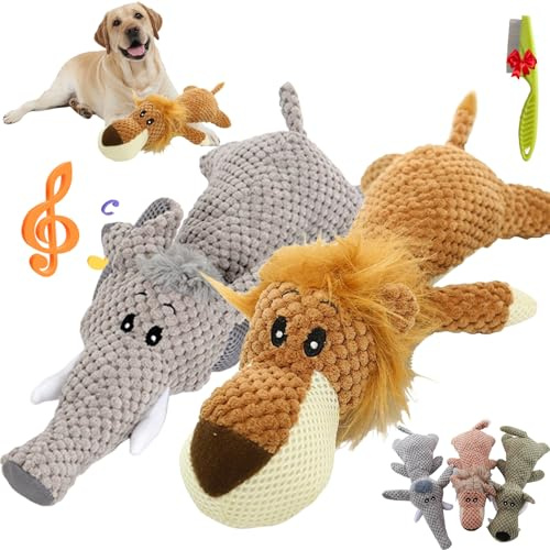 Donubiiu Starke Kauer,Dog Plushie for Heavy Chewers,Dog Toy,Das perfekte Spielzeug für Power-Kauer,Indestructible Dog Toy (mixa* 2)