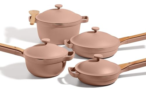 Our Place Cookware Set - 13-Piece Kit Including the Always Pan, Perfect Pot and Spatulas | Multifunctional, Toxin-Free Nonstick | Heat Safe up to 450°F | Oven, Stove, Induction Compatible | Spice