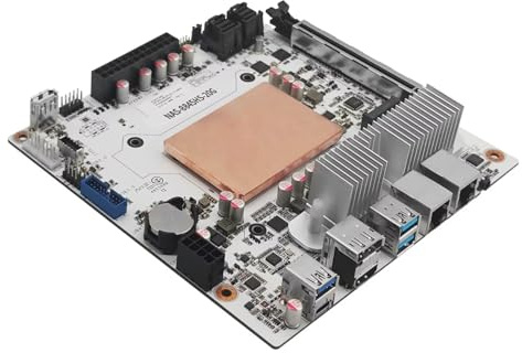 Glovary NAS moderkort Ryzen 7 8845HS (8C16T), 8 Bay Mini ITX moderkort, barebone, 2 x10 GB LAN, 2 xDDR5, 2 xNVMe (PCIe4.0 x4), 2SFF-8643, PCIe x16, USB4 40 Gbps, 3USB3.2, 3 skärm