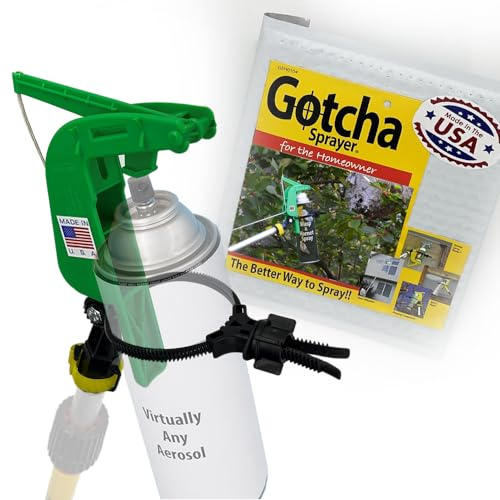 Gotcha Sprayer Homeowner Adapter (GSH0104) - Aerosol en aerosol desde el extremo de un poste de extensión (se vende por separado) avispas y avispos, araña, poda de árboles, limpiador de ventanas