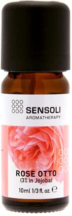 SENSOLI Rose Otto 3% Dilution in Jojoba Oil 10ml - Pure and Natural Pre-Blended Rose Otto Essential Oil for Skin Care and Massage