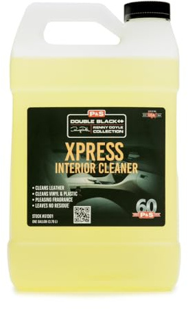 P & S Professional Detail Products Xpress Interior Cleaner – Safe for Leather, Vinyl, Plastic & More, Removes Dirt, Grease & Oil, No Residue, Fresh Scent, No Dilution Needed - 1 Gallon