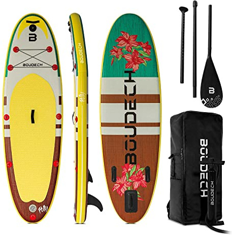 Stand Up Paddle Board Allround - Tavola da SUP gonfiabile 275X80X15 cm con pagaia, cavigliera, gonfiatore, kit riparazione e borsa da trasporto. Idonea per principianti. Peso Max 140kg