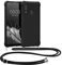 kwmobile Necklace Case kompatibel mit Samsung Galaxy A20e Hülle - Cover mit Kordel zum Umhängen - Silikon Schutzhülle Schwarz