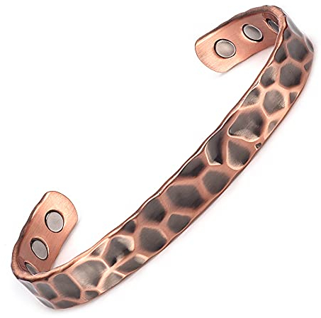 EnerCoppeX Kupferarmband, verwendet für Arthritis und Gelenke, reine Kupfermagnet -Behandlungsarmbänder, für Handgelenkstunnel, 3500 Gauß -wirksame Magnete, gesunde Schmuckgeschenke(CPB-0286Q)