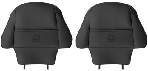 2 Stück Auto Rückenlehnenschutz Für Volvo S90 2017 2018 2019 2020 2021 2022 2023 2024 Leder Rückenlehne Anti-Kick Pads Auto Trittmatte wasserdichte Kissen,Black