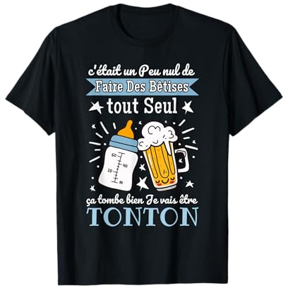 Homme Cadeau Annonce Grossesse Tonton Futur Tonton 2025 tee T-Shirt