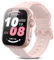 Smart Watch for Men Women, 1.85'' HD Fitness Watch with Heart Rate Sleep Monitor, 100+ Sports Modes Activity Tracker Pedemeter 3ATM Waterproof Smartwatches for Android iOS (Pink)