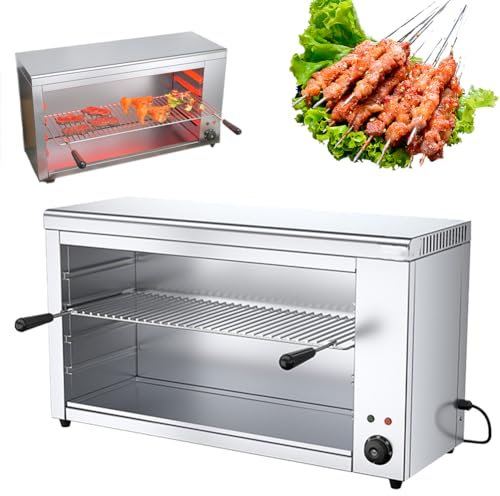 KJHYYPP Gril de comptoir Commercial pour Salamandre, Gril à Fromage en Acier Inoxydable avec grilles réglables, pour Faire Fondre Le Fromage, Griller des sandwichs, B (A)