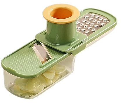 idqwsswt Mini cortador de ajo eficiente. Rebana, tritura y muele sin problemas. Contenedor transparente incorporado. Mini cortador de ajo multifuncional, verde
