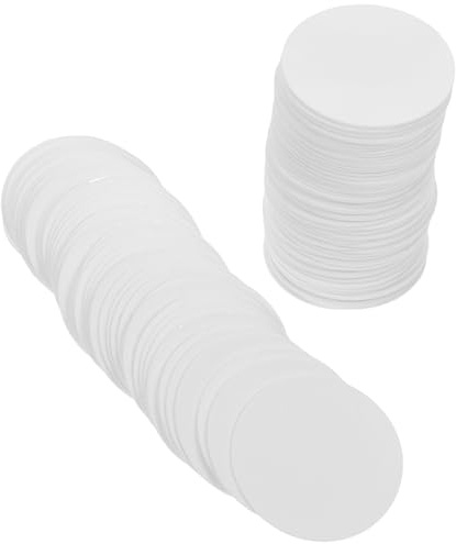 Anneome Feuilles Déshydratantes pour Aliments 100 Pcs, Feuilles Absorbantes en Fibres Végétales, Rondes 5 Cm Transparentes, Déshydratant pour Conservation Biscuits, Thé et Snacks,