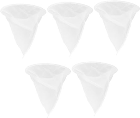 BIUDECO Colador de Miel 5 Piezas de Malla Fina de Nailon Doble Capa 35x35x30 Cm Filtro Cónico Lavable para Apicultura y Extracción Doméstica de Miel