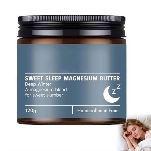 Burro di magnesio, burro di magnesio dolce per dormire con burro di karitè e mango, crema notturna al magnesio per dormire, burro di magnesio invernale profondo adatto per gambe, piedi