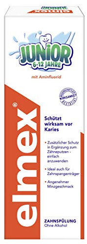 elmex JUNIOR - Lavaggio dentale, 6-12 anni, confezione da 3 (3 x 400 ml)
