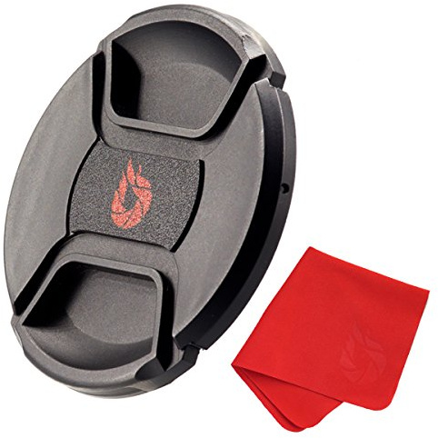 58mm Snap-On Center-Pinch Lens Cap, Extra Strong Springs, Camera Lens Cover, Made from 100% Recycled Plastic - Compatible with Nikon, Canon, Sony & Other DSLR Cameras