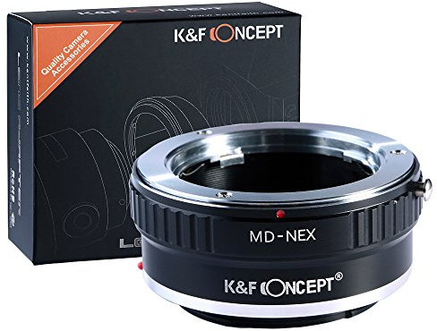K&F CONCEPT MD-NEX Objektiv Adapterring Objektivadapter Objektiv Adapter e Mount für Minolta MD MC Objektive Kompatibel mit Sony NEX E-Mount Kamera